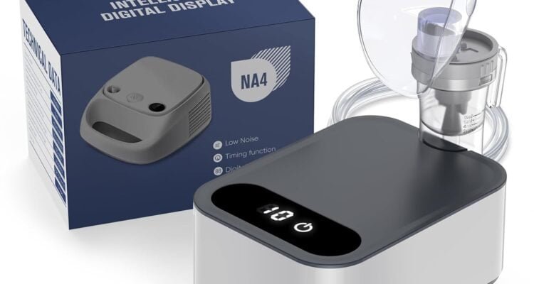 smart nebulizer for adults and kids digital display nebulizer with adjustable timeportable nebulizer machine for breathi
