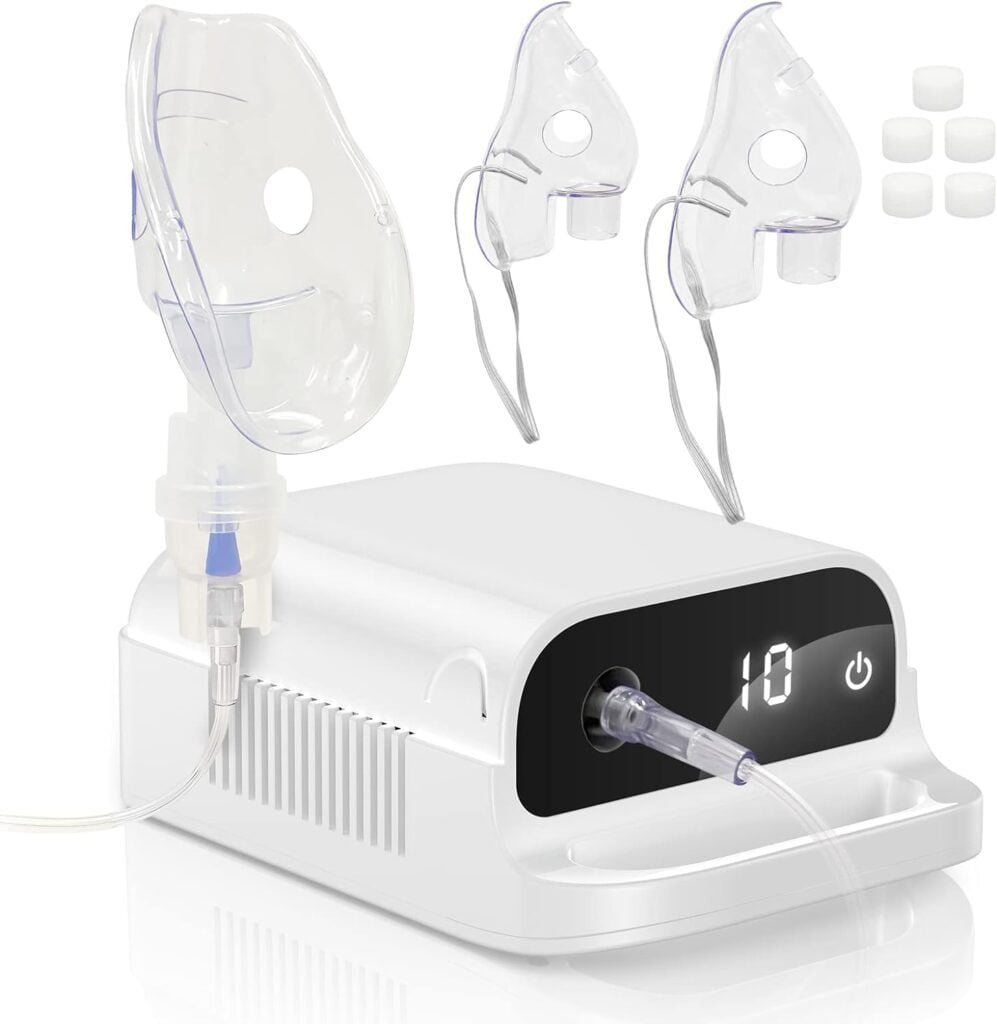 smart nebulizer intelligent digital display nebulizer machine for adults and kidslow noise compression nebulizer for bre