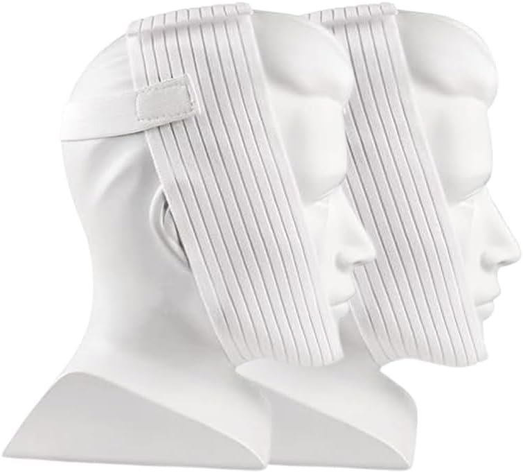 Super Deluxe White Chin Strap for Cpap Users - Anti Dry Mouth- Anti Snore Chin Strap Great Sleeping Solution for Men and Women to Keep Mouth Closed While Sleeping (1 pk)