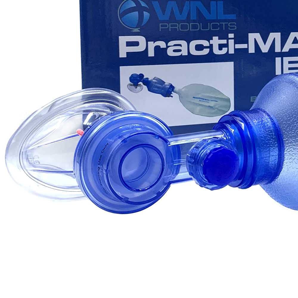 WNL Products 5000BVM-SINGLE Practi-Mask BVM Adult/Child CPR Training Mask Includes 1 Practi-Mask, 1 Adult/Child Bag Valve Squeeze Bag, 1 Reservoir Bag (Single - Adult Child) WNL Products 5000BVM-SINGLE Practi-Mask BVM Adult/Child CPR Training Mask Includes 1 Practi-Mask, 1 Adult/Child Bag Valve Squeeze Bag, 1 Reservoir Bag (Single - Adult Child)