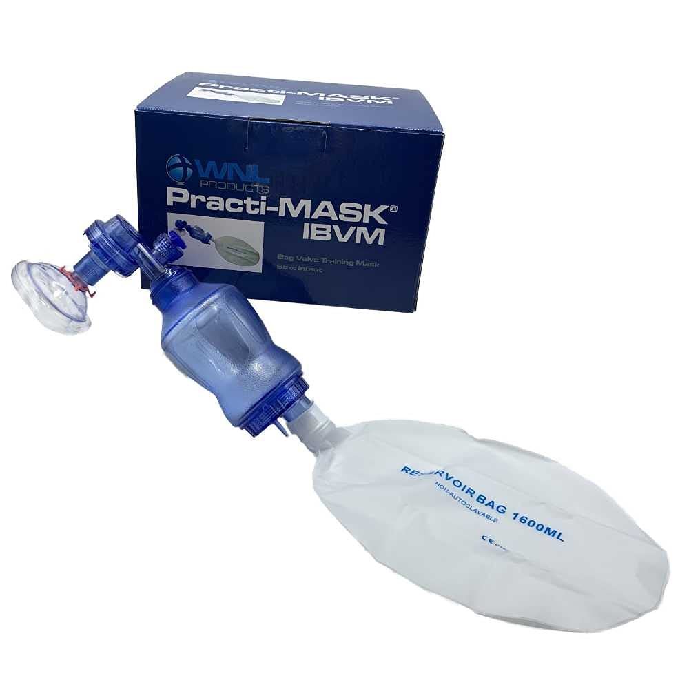 WNL Products 5000BVM-SINGLE Practi-Mask BVM Adult/Child CPR Training Mask Includes 1 Practi-Mask, 1 Adult/Child Bag Valve Squeeze Bag, 1 Reservoir Bag (Single - Adult Child) WNL Products 5000BVM-SINGLE Practi-Mask BVM Adult/Child CPR Training Mask Includes 1 Practi-Mask, 1 Adult/Child Bag Valve Squeeze Bag, 1 Reservoir Bag (Single - Adult Child)