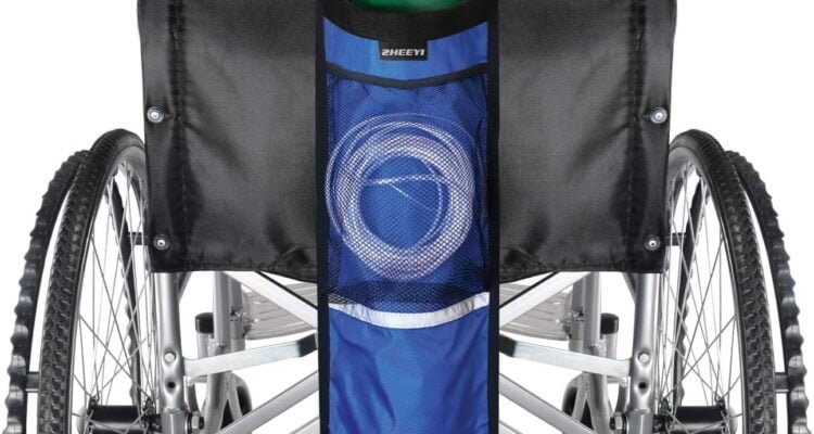 zheeyi oxygen cylinder bag for wheelchair portable oxygen tank holder with adjustable straps zippers blue