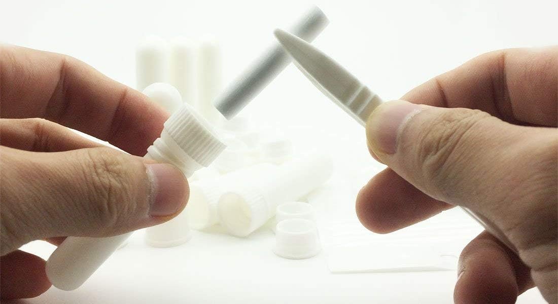 zison Essential Oil Aromatherapy Blank Nasal Inhaler Tubes ((Includes 24 inhalers+24 unscented wicks+2 Plastic Droppers+1 Plastic Tweezers) Empty Nasal Inhalers for Essential Oils